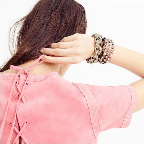 J. Crew Pavé & Tortoise Double-Link Bracelet - Picture 4 of 8